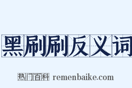 黑刷刷反义词是什么意思的图片